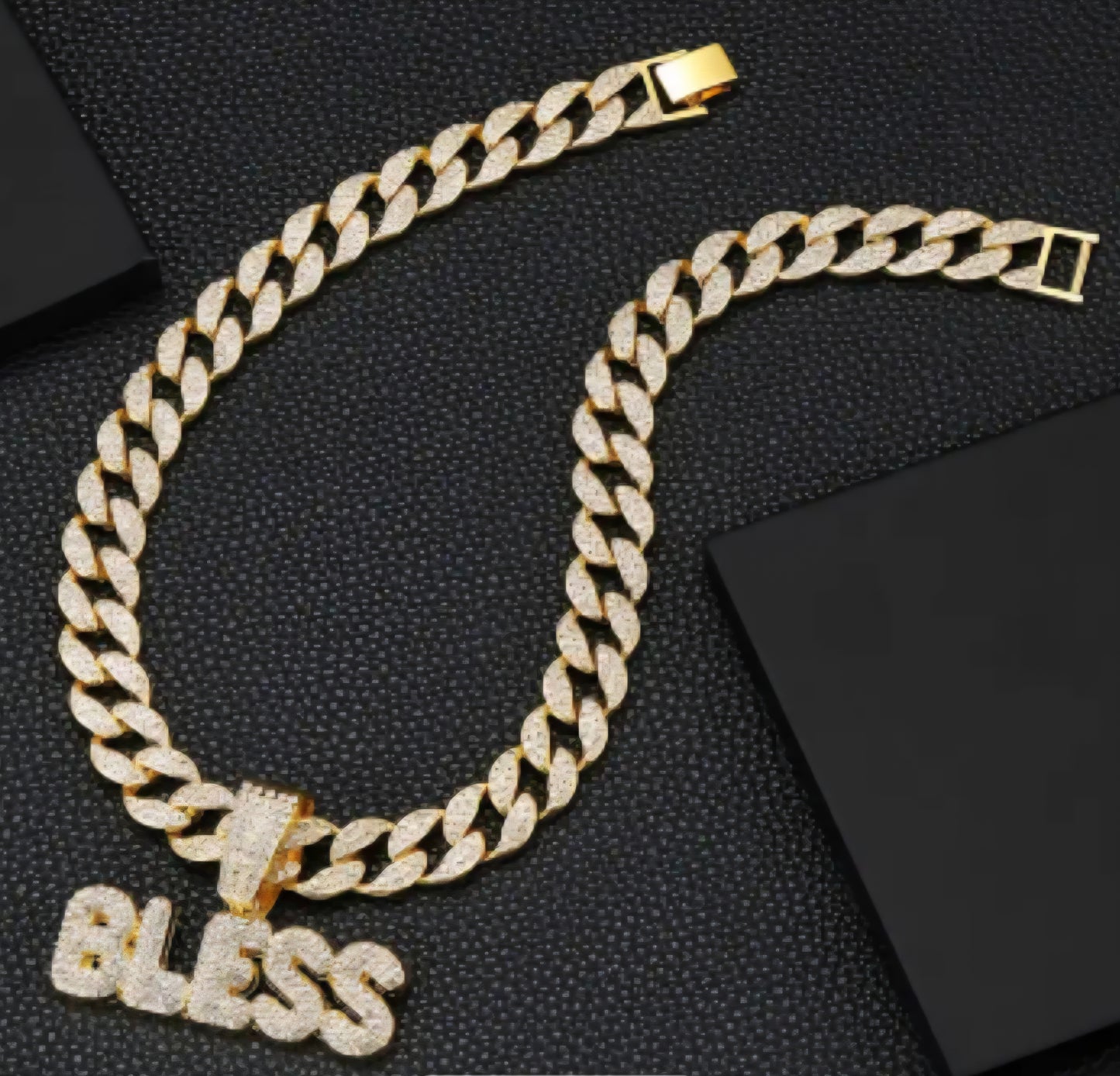 BLESS Pendant With An Ice Cuban Chain