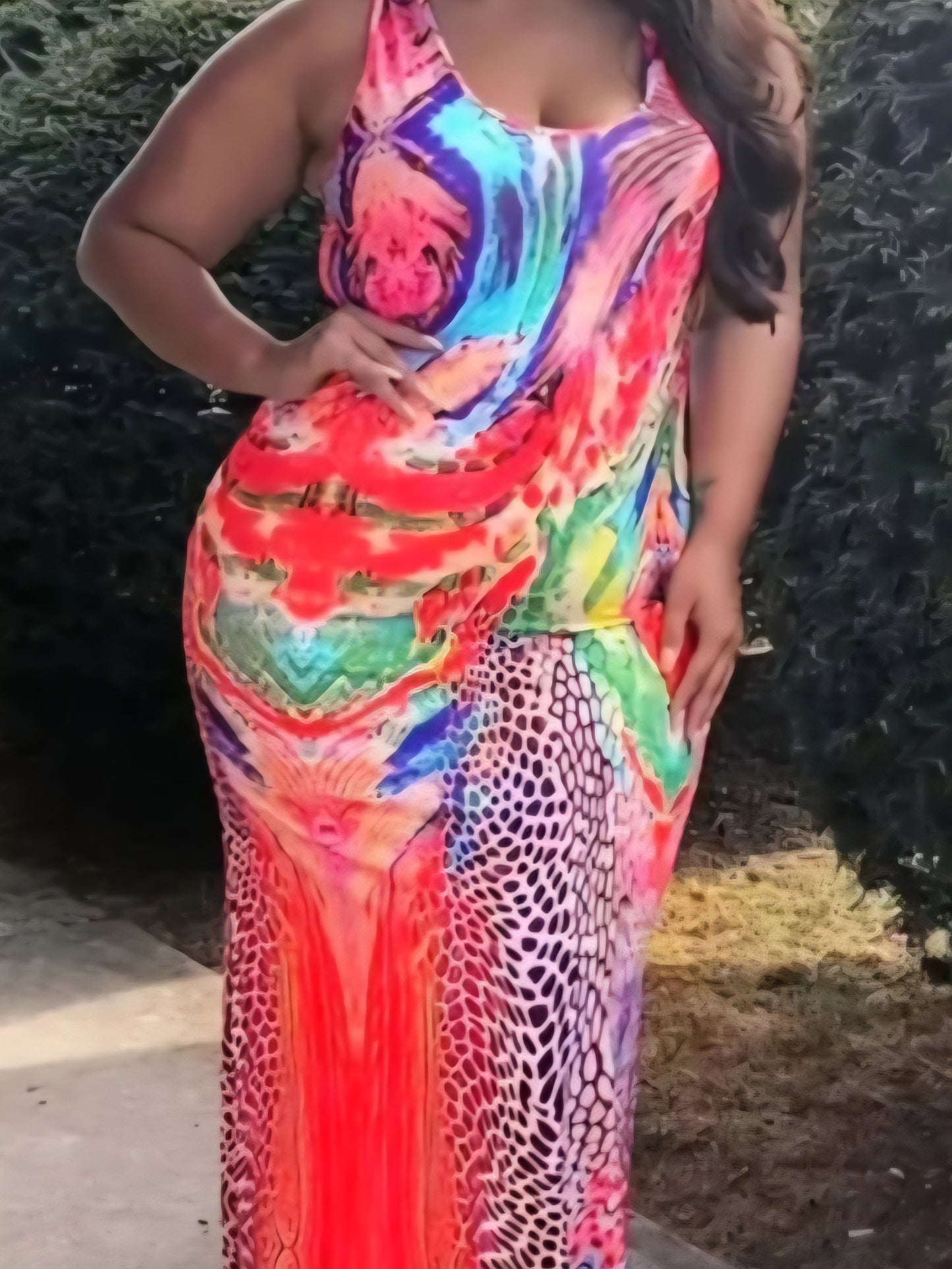 Water Color Maxi Dress