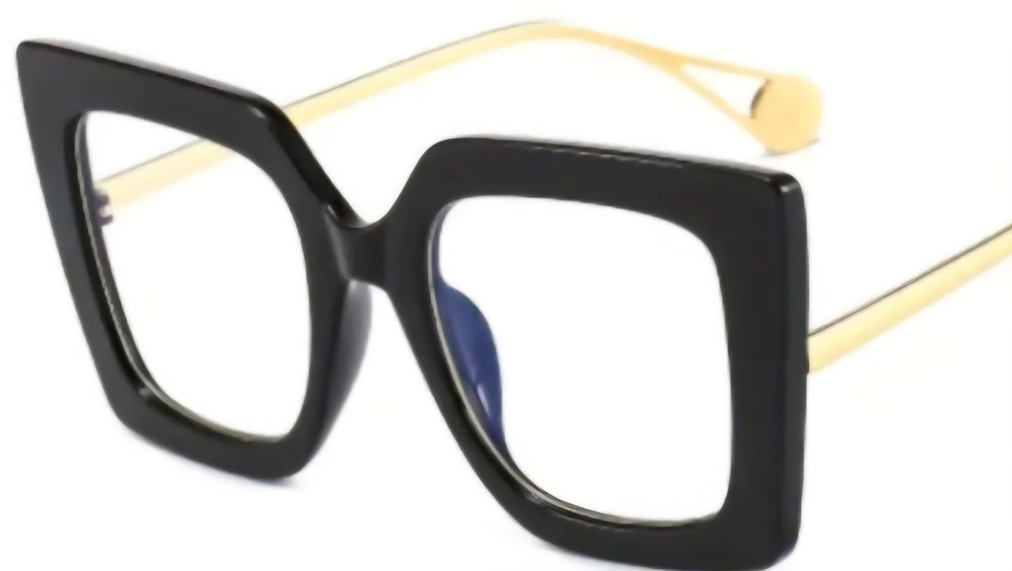 Large Square Frame Fashion Glasses **Not Prescription**