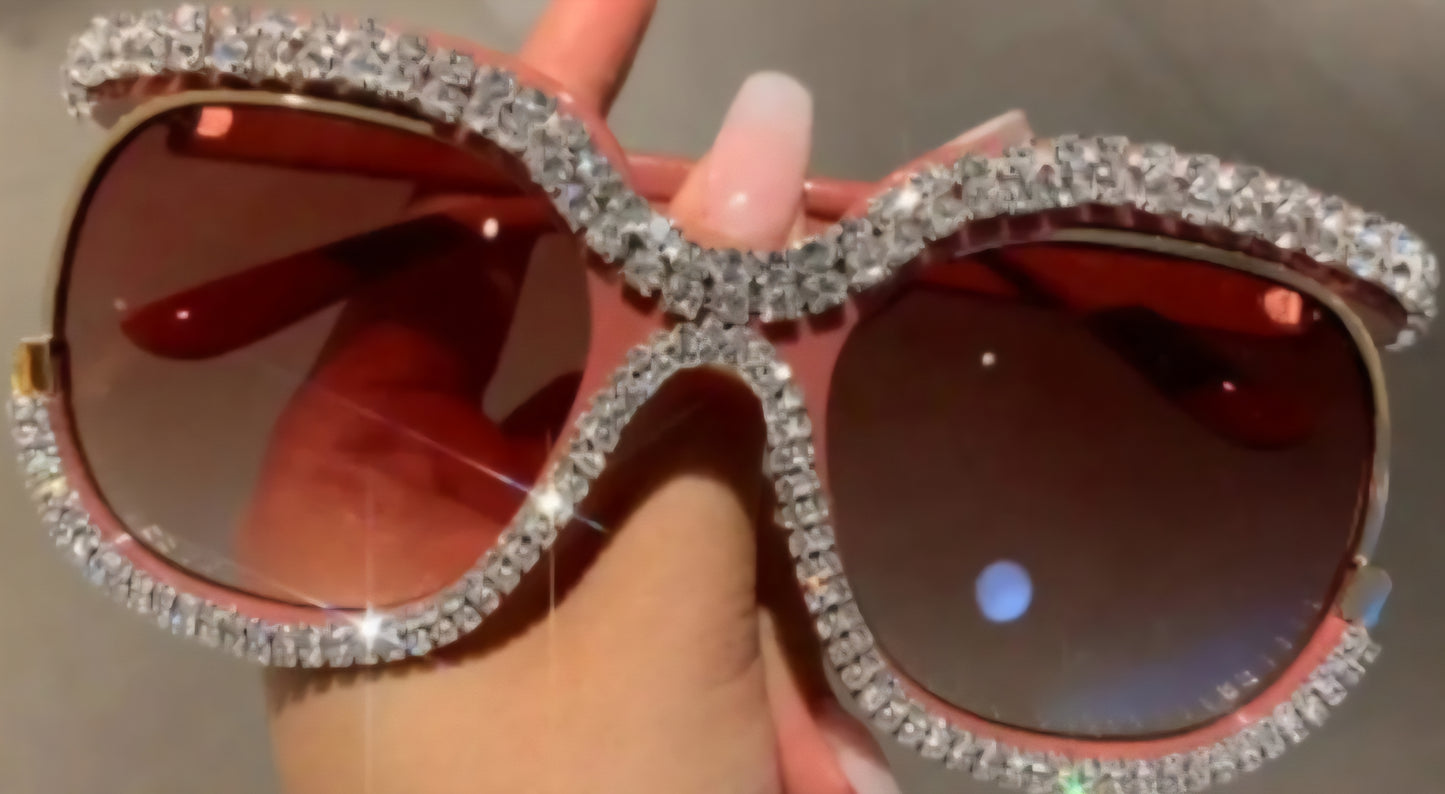 Rhinestone Splashing Sunglasses