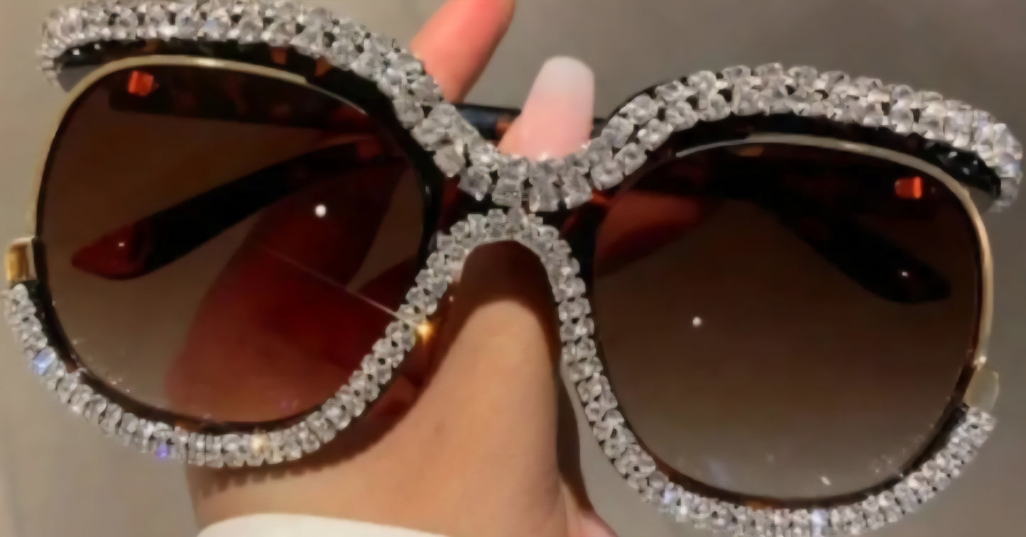 Rhinestone Splashing Sunglasses