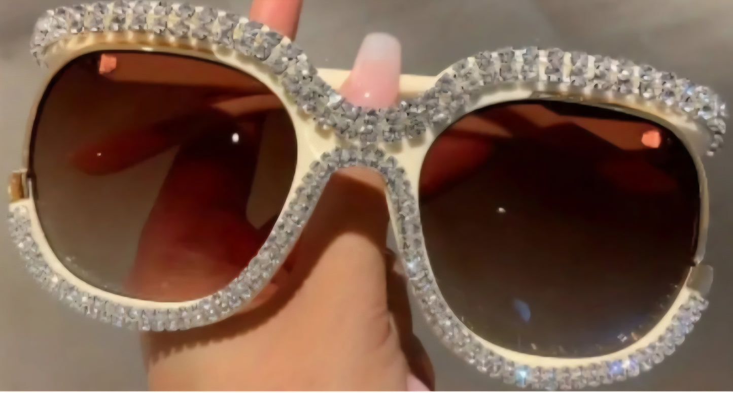 Rhinestone Splashing Sunglasses