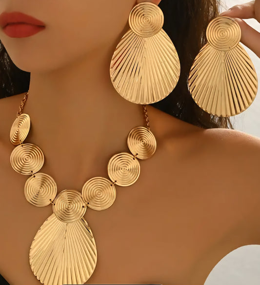 2 Pcs Teardrop Drop Necklace Set