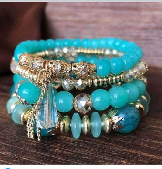 Multi-Layer Beaded Bracelet Set