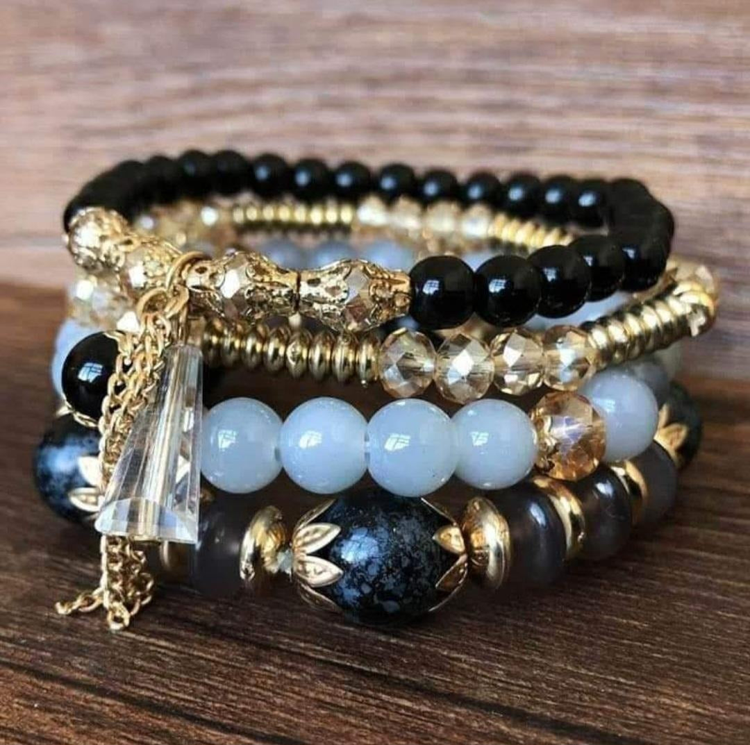 Multi-Layer Beaded Bracelet Set