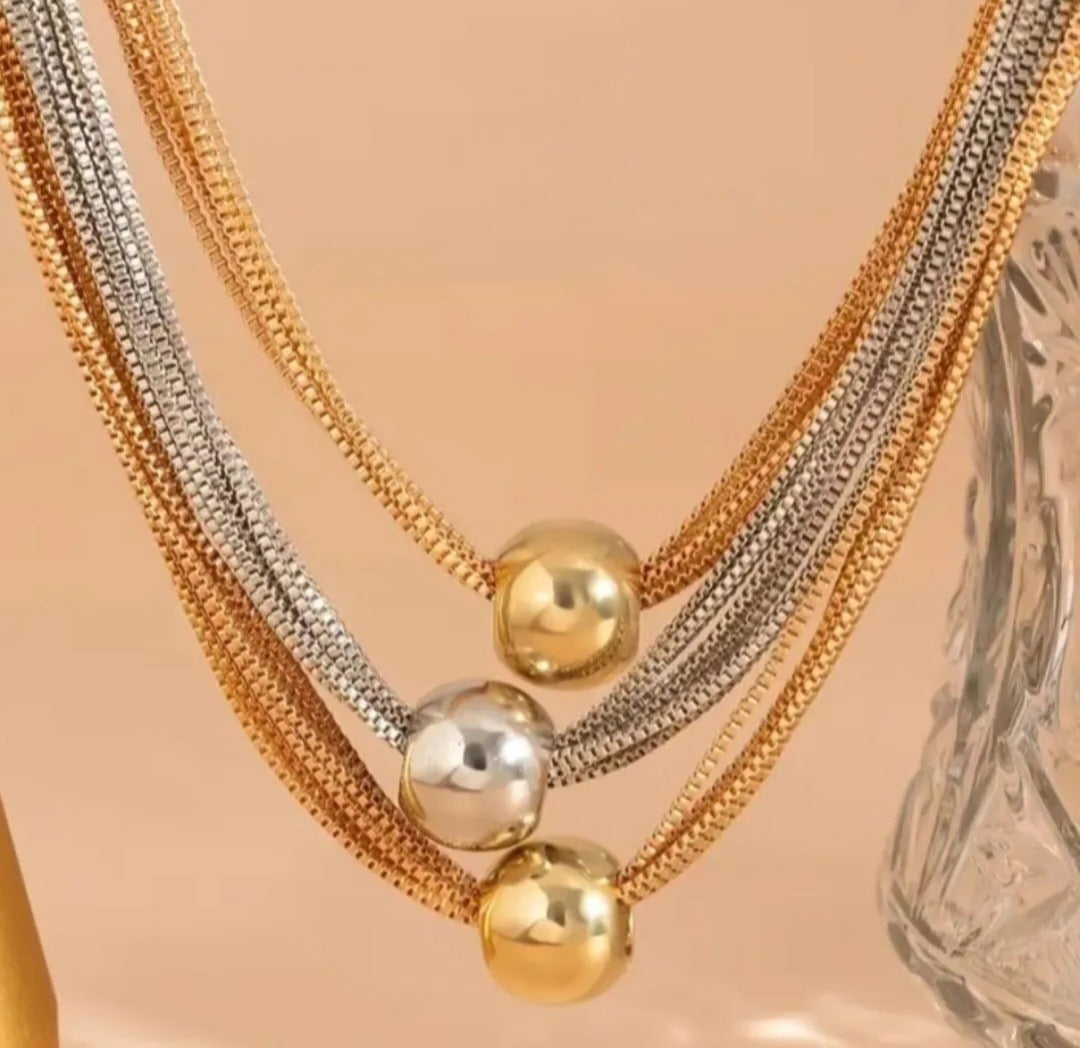 Multi-Layer Chain Collar Necklace