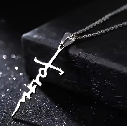 Stainless Steel Faith Pendant Necklace