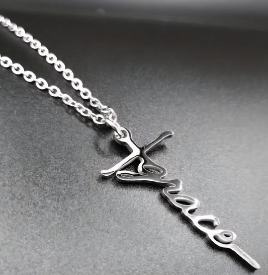 Stainless Steel Grace Pendant Necklace