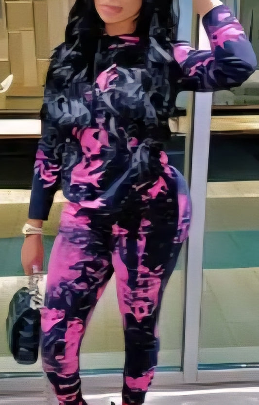 Tie Dye 2PC Oversized Hooded Sweatsuit