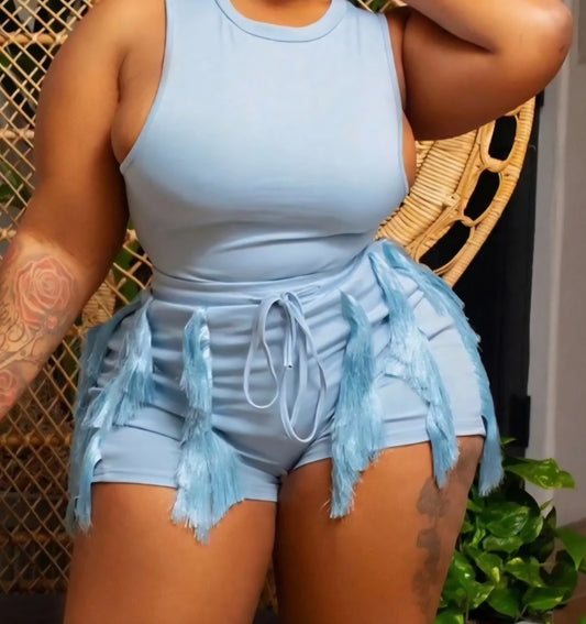 Let’s Tassel Short Set