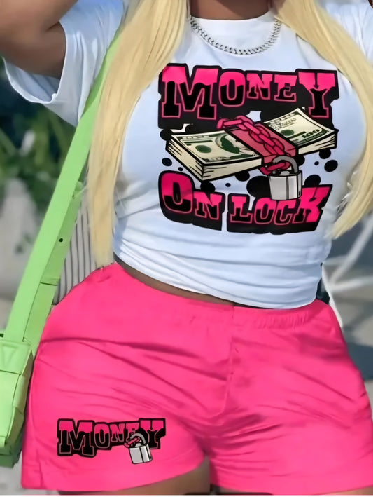 Money On Lock Short Set