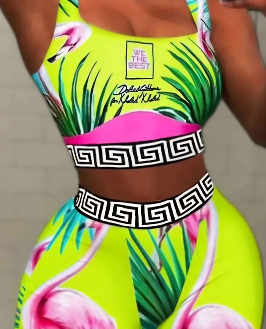 Let’s Flamingo Short Set