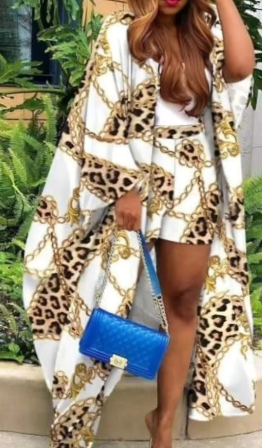 Sexy Bidnezz 2PC Kimono Short Set
