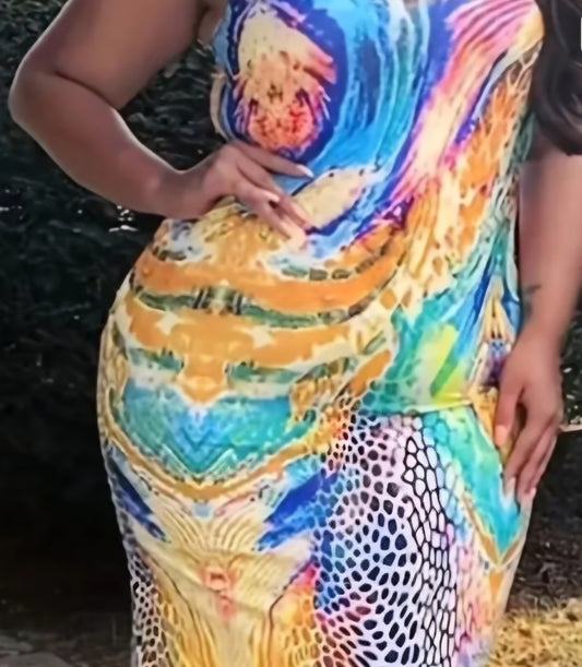 Water Color Maxi Dress