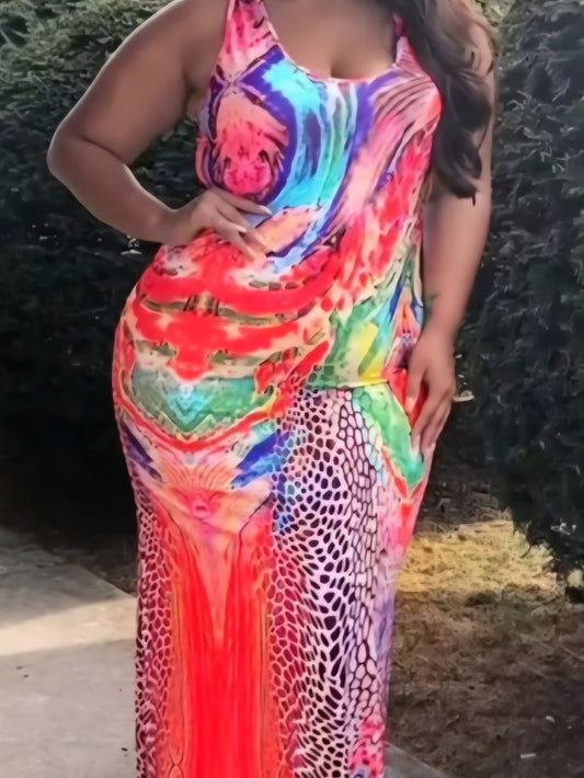 Water Color Maxi Dress