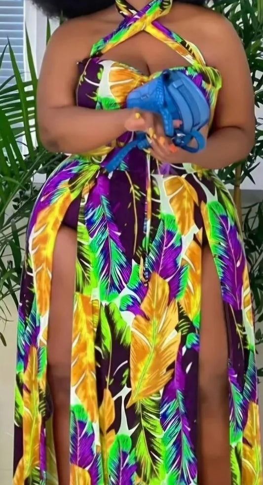 Tropical Dream Split Dress