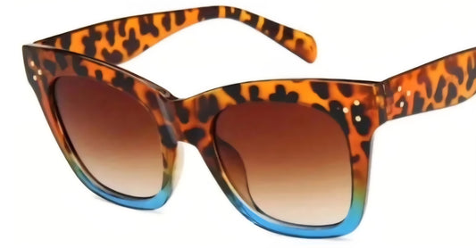 Classic Sunglasses - Cheetah/Blue