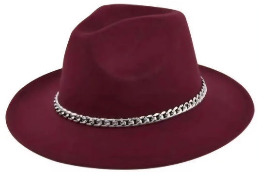 Burgundy Chain Fedora