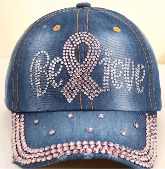Believe Breast Cancer Baseball Cap