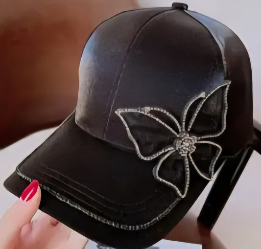 Blink Rhinestone Butterfly Baseball Cap
