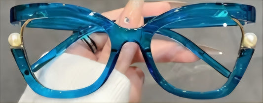 Large Cat Eye Clear Lens - Not Prescription