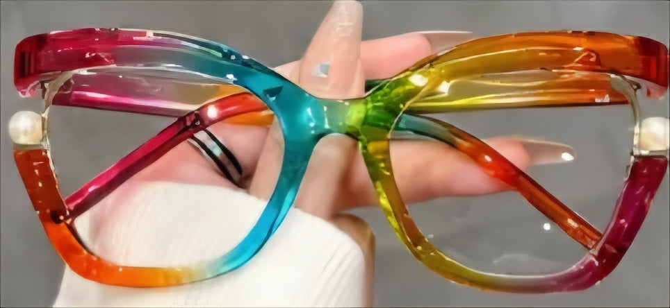 Large Cat Eye Clear Lens - Not Prescription